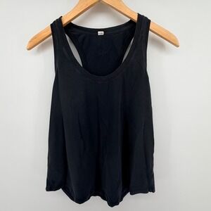 Lululemon Black Racerback Tank Top Athletic Workout Flowy Shirt Size 6